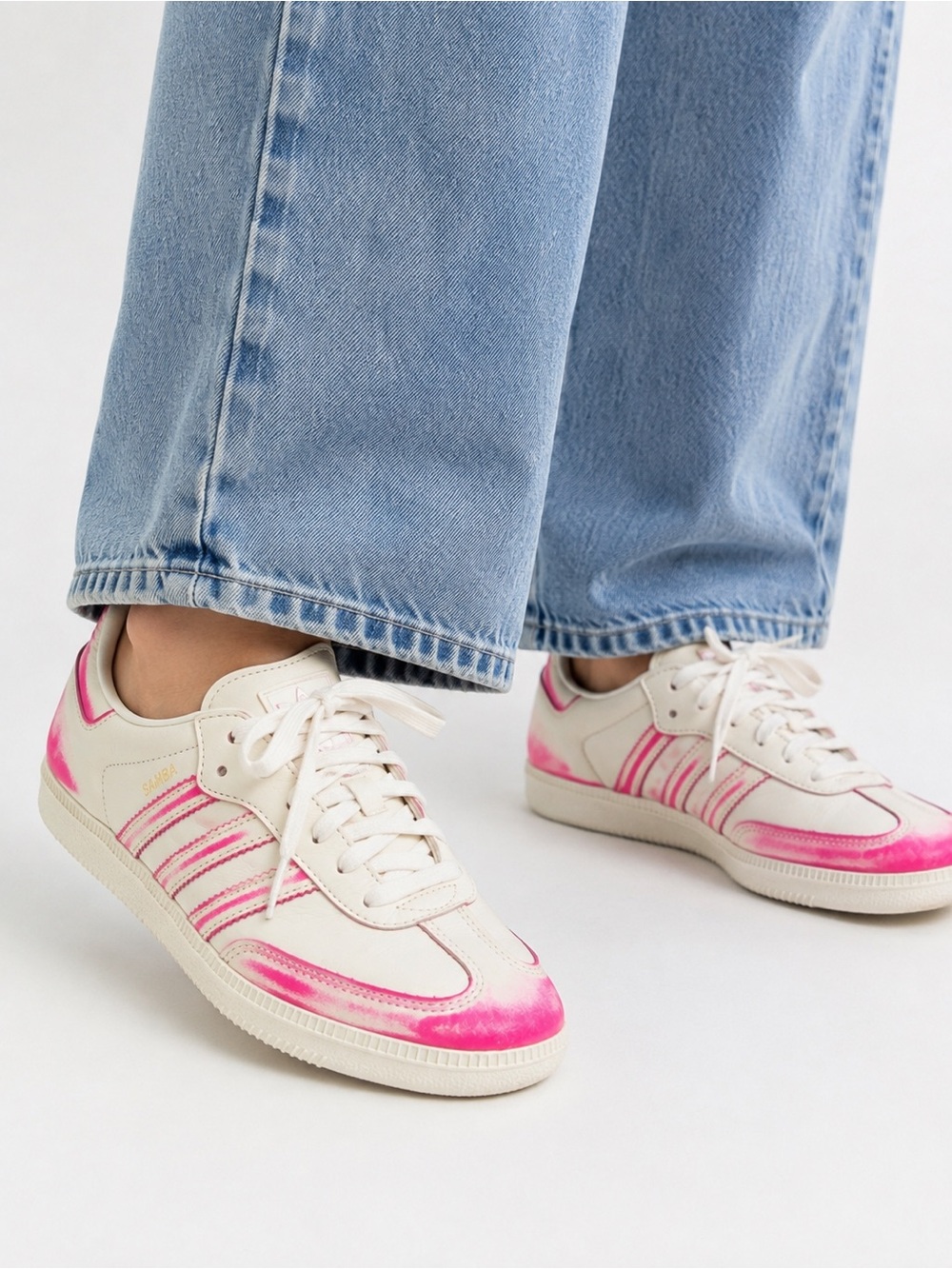 Adidas Samba LT Color Fade Cream Shock Pink Sneakers Women’s 7 worn once